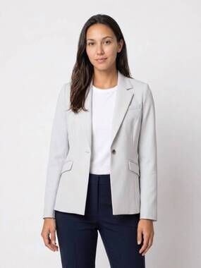 NEW BARNEY'S NEW YORK scuba tailored ny blazer in grey
